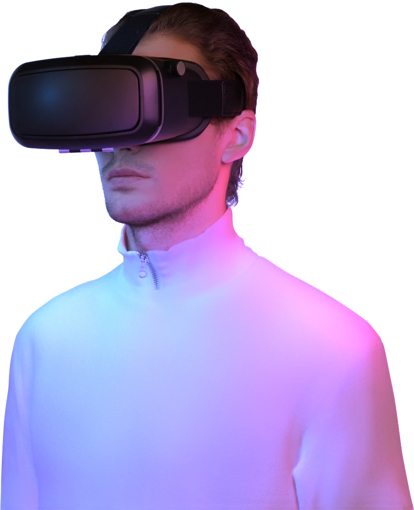man in vr glasses