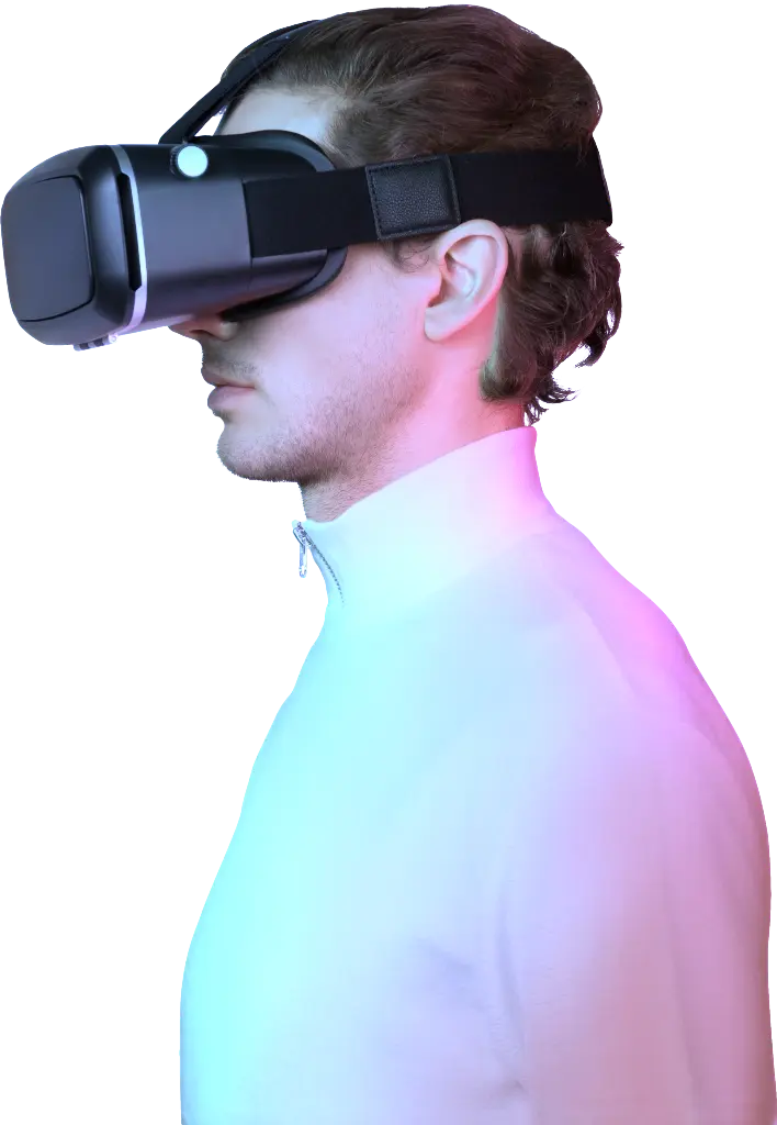 man in vr glasses