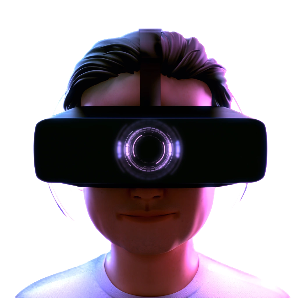 boy in the vr glasses